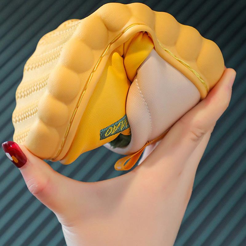 Winter PU Waterproof Children Cotton Slippers Girl Parent-child Warm Baby Slippers Home Indoors Shoes Solid Boy Bedroom Slippers