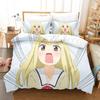 New Aho Girl Bedding Set Single Twin Full Queen King Size Bed Set Adult Kid Bedroom Duvet Cover Sets Cool Anime Bed Sheet Set
