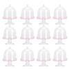 12 Set Mini Candy Box Cake Stand Cupcake Candy Display Plate with Lid Party SuppliesPink