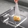 Sink Filter Rack Suction Cup Strainer with Nets Folding Kitchen Sink Strainer Mesh
