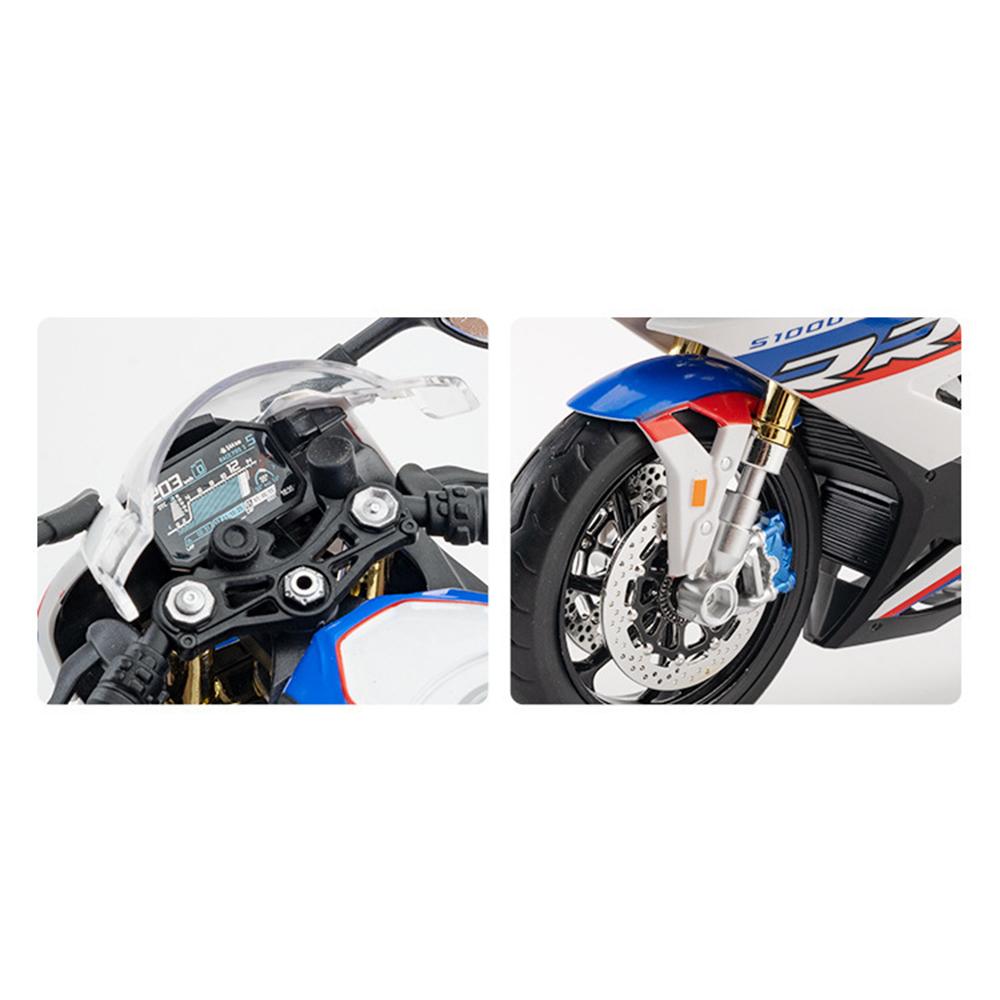 Масштаб 1/9 S1000RR, модель мотоцикла из сплава, литая под давлением машина, звуковой свет, коллекция для любителей автомобилей, детский подарок на день рождения, металлические игрушки для мальчиков