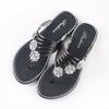 Whoholl Women Slippers New Metal Flowers Summer Flat Shoes Fashion Slip On Slides Outdoor Female Casual Women Sandals Plus Size