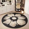 Retro High-end Living Room Decoration Carpet Flowers Round Home Bedroom Bedside Plush Floor Mat Large Area Cloakroom Sofa Rug