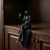 3D-печатная фигурка леди с капюшоном, статуэтка из смолы, фигурка для книжной полки, готическая сидящая скульптура, орнамент в ретро-стиле, богиня с таинственным плащом