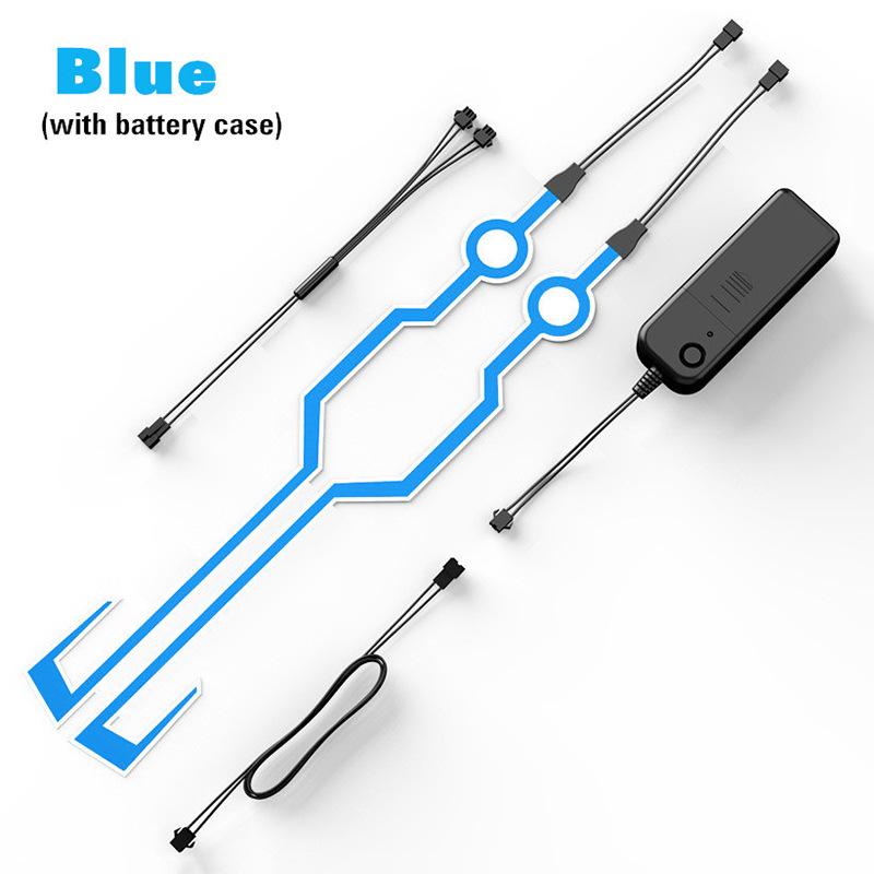 Cycling Motorcycle Helmet LED Cold Light Self-adhesive Reflective Luminous Sticker Strip Modified Waterproof Decoration