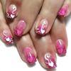 24Pcs Mid Length French False Nails Leopard Print Gradient Design Detachable Press On Nails Finished Manicure