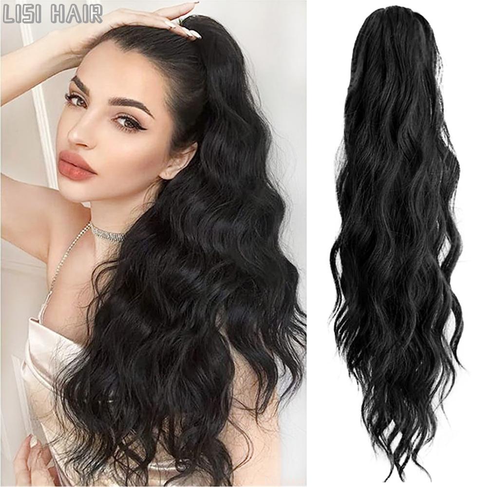 MISS WIG Synthetic Long Wavy Claw In Ponytail Hair Extensions Heat Resistant Pony Tail Hair For Women Cosplay Use