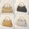 Vintage Style Rhinestone Evening Bag With Lock Closure For Formal Events And Daily Use