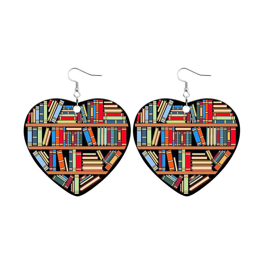 Серьги из книги «Любовь» Деревянные серьги Книга Серьги Двусторонняя живопись