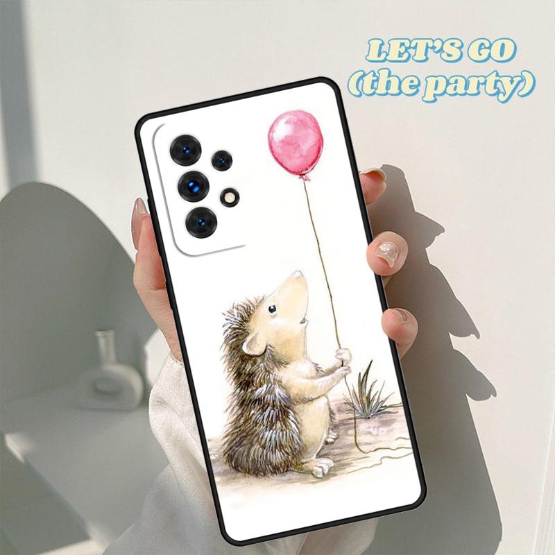 Чехол для телефона "Ёжик и воздушный шар" Для Samsung Galaxy A42 A31 A40 A51 A71 A32 A80 A91 A52 A72 A73 A20e A21S A50 A70 A11 A12 Чехол