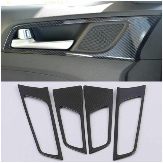 Carbon Fiber Inner Door Handle Bowl Lid Cover Trim For 2016- Hyundai Tucson