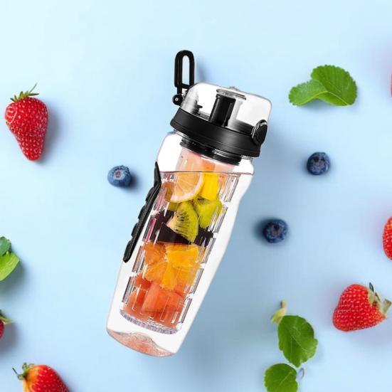 960 мл/32 унции Спортивная бутылка для воды с фильтром для заварки фруктов, герметичная чашка для воды без бисфенола-А, чашка для воды на открытом воздухе, велоспорт, фитнес-чашка для сока для тренажерного зала, офиса, пляжа