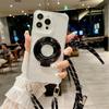 Магнитный чехол для iPhone 17 15 Pro Max 14 Plus 13 12 16 11 Pro X XS MAX Magsafe Наплечный шнурок-ремешок Подставка Прозрачная крышка