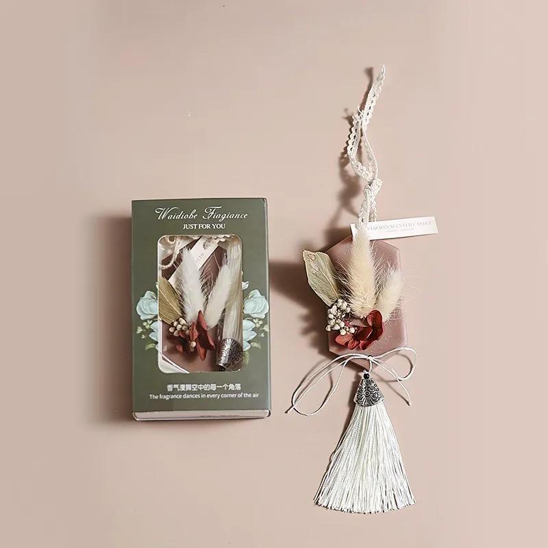 Натуральный стойкий ароматный воск, освежитель для гардероба, ароматизатор для шкафа, ароматический пакетик, эфирное масло, ароматическая восковая свеча, украшение для дома, подвесной подарок