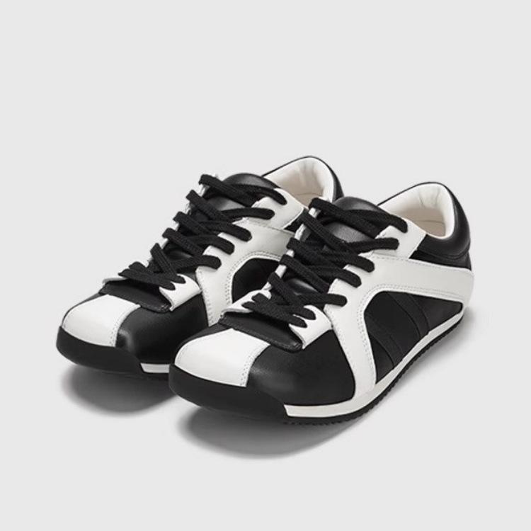 Yunfu Shu Красные немецкие тренировочные туфли для женской коллекции весна-лето 2025, новая спортивная и повседневная ретро-расцветка, платформа, обувь "зебра"