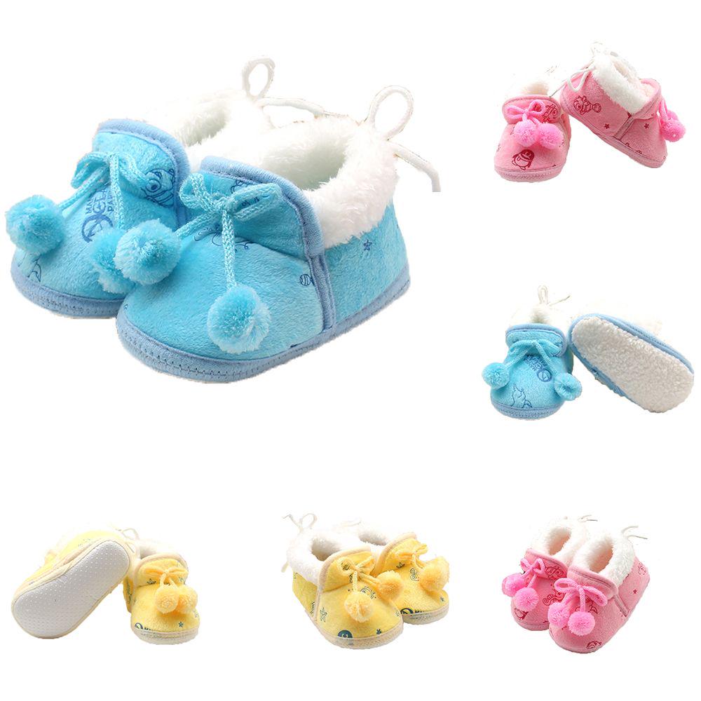 Toddler First Walkers Infant Bowknot Baby  Shoes Winter Boots First Walkers