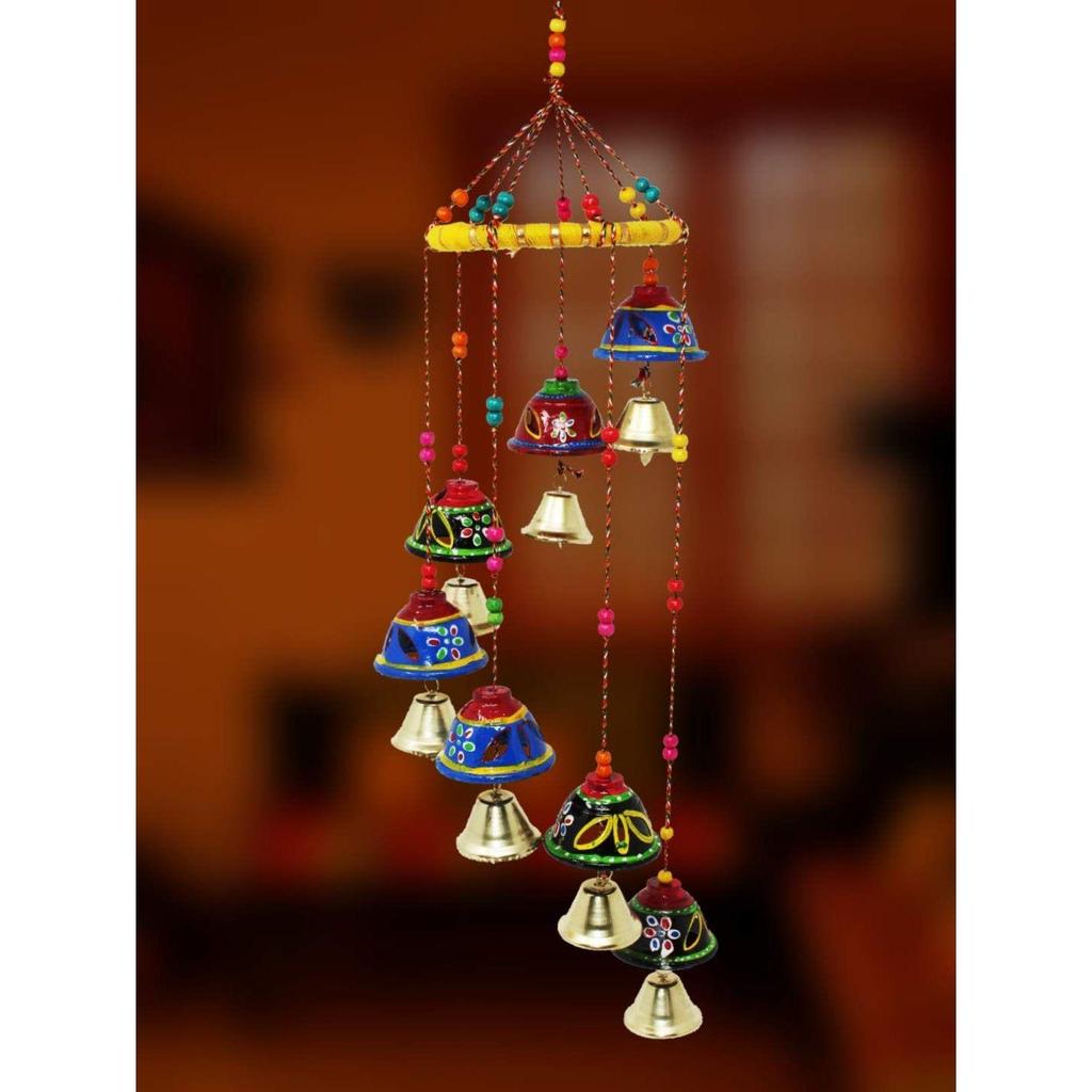 Plastic  Door/Wall Hanging Decorative Showpiece/Wall Hanging/Home Decor/Home Furnishingt (J Bells Pack Of 1, Multicolor), Multi Color