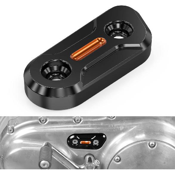 NICECNC Black Engine Cover Inspection Cover Compatible with Harley Iron 1200 XL1200NS 2018-2021, Roadster XL883R 2014-2015, Sportster 1200 Custom