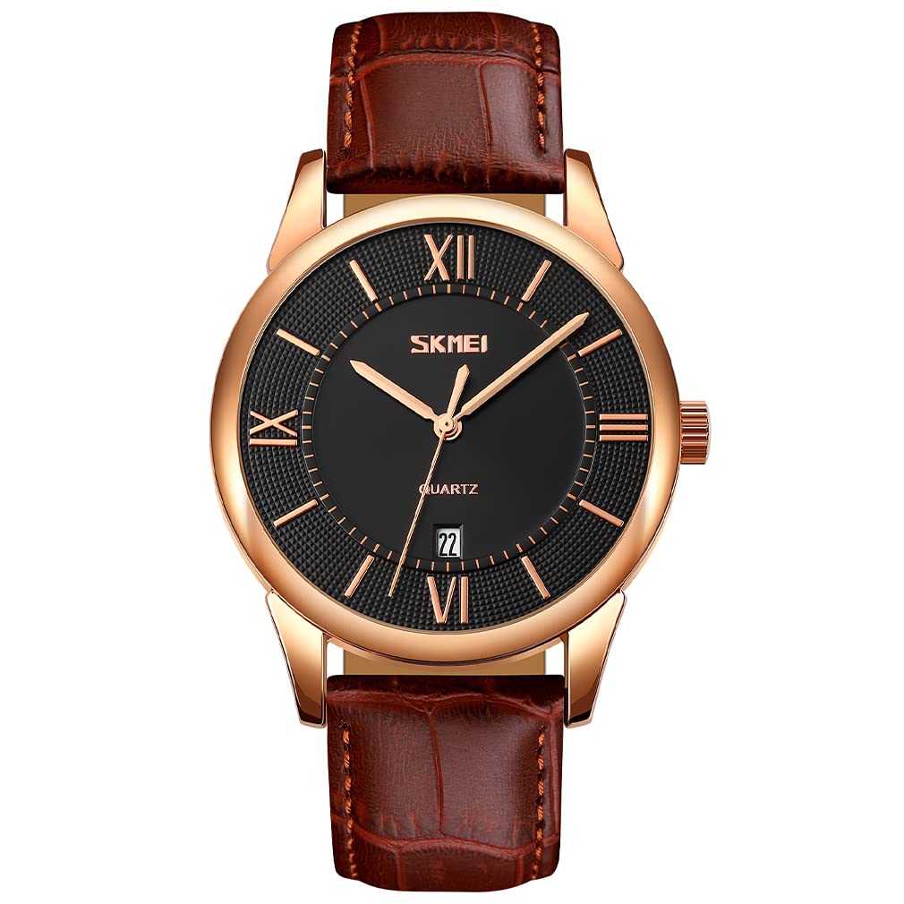 Watch for Arm Classic Leather Brand High School Black Watch for Men Men, Simple, Stylish, Watch, Men's Watch, Brown, Strap, Waterproof, Business,