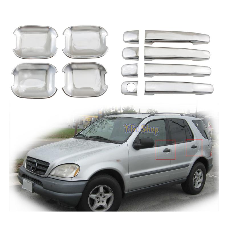 Для Mercedes Benz ML300 W163 W202 W208 W210 1998 - 2005 Хромированные Модифицированные Автомобильные Аксессуары Накладка на Чашу Дверной Ручки Отделка Паста Стиль
