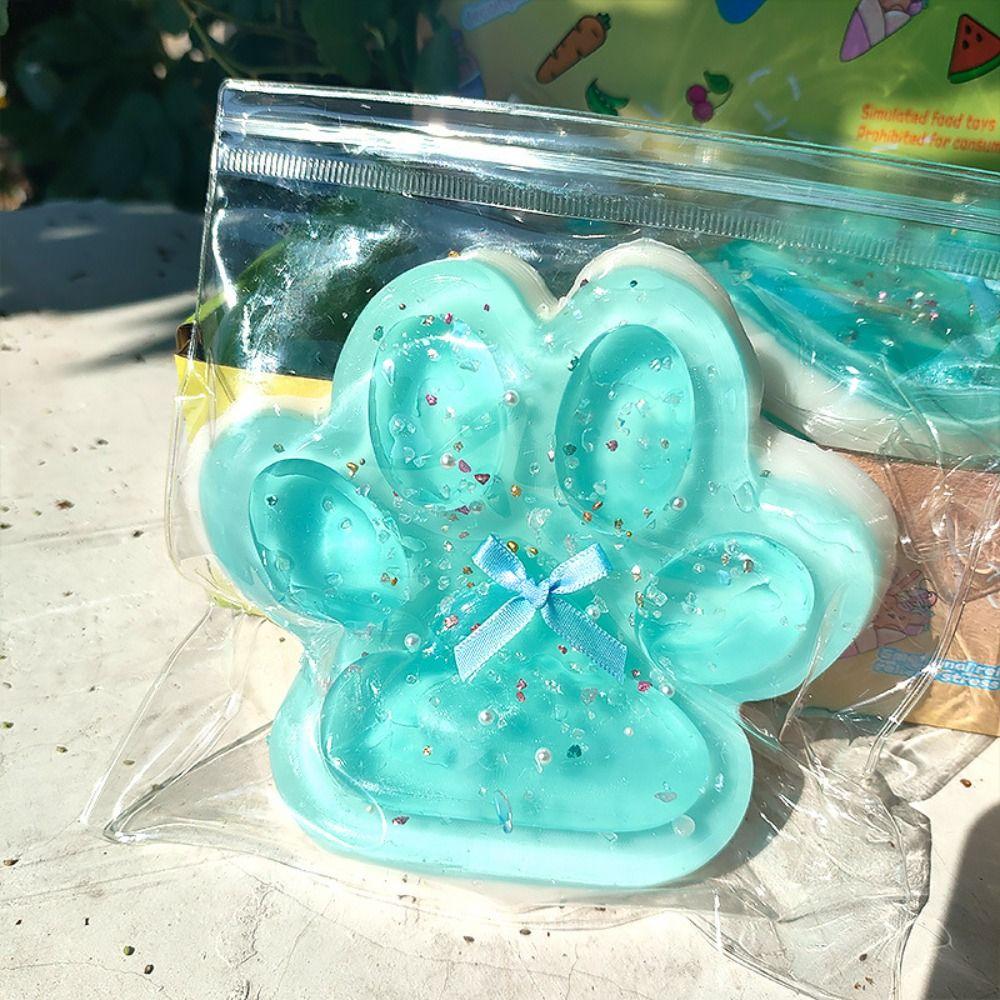 Sticky Squeeze Cat Paw Toys Soft Pinching and Decompressing Toy Decompressing Pinching Cat Paw
