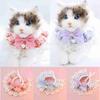 Cat Necklace Dog Saliva Towel Dog Neckerchief Pet Collar Puppy String Bib Lace Mesh Bowknot