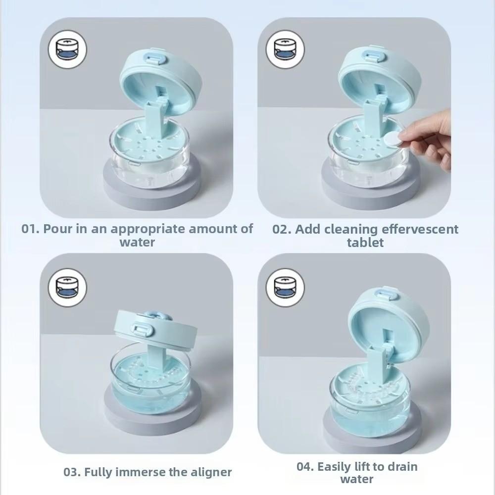 Drainable Braces Storage Box Double Layer Dental Retainer Organizer New Denture Case