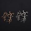 5Pcs 27 * 31mm Tree Branch Base Copper Plating Silver Branch Pendant Material Headwear