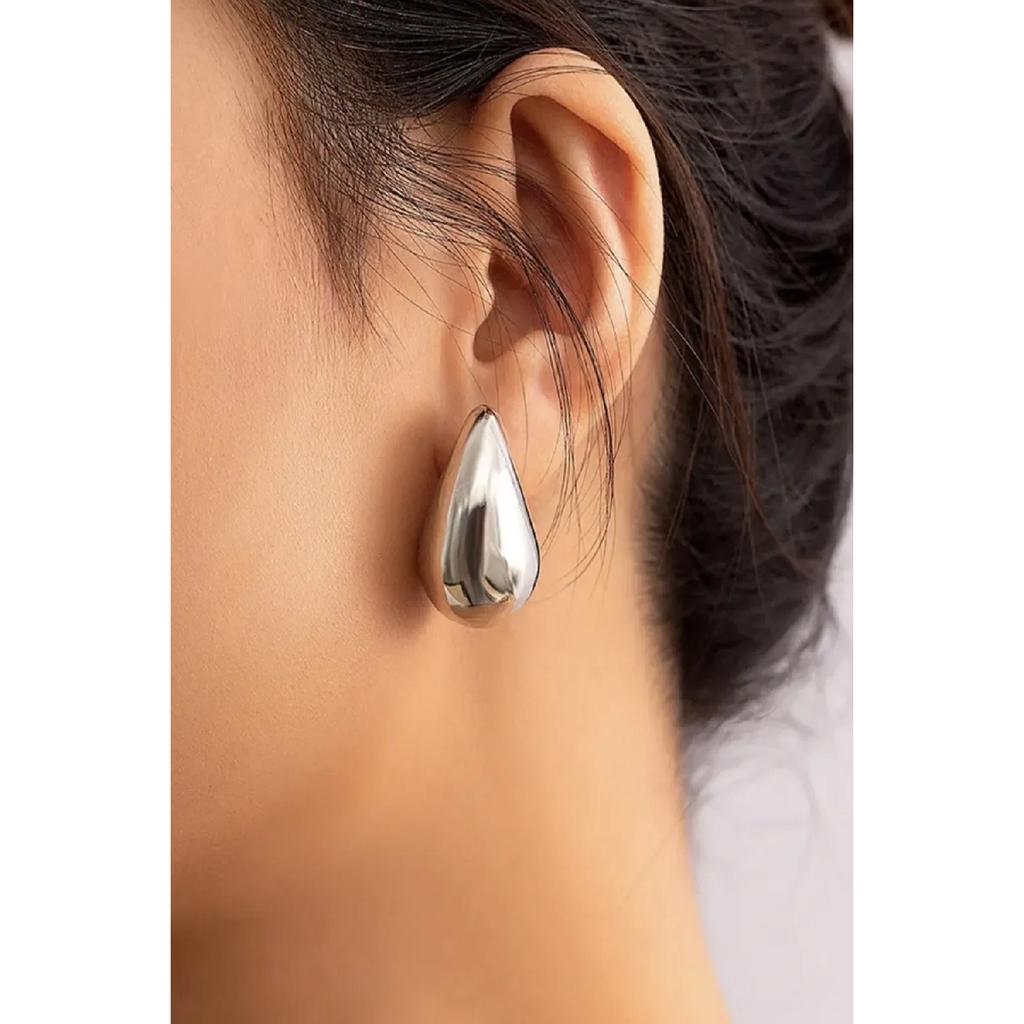 Итальянская модель Bottega Tear Drop с PvD-покрытием, вес 4,40 грамма (3,7 см/31 мм) Серьга001