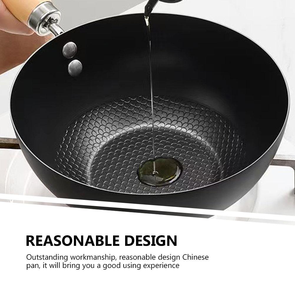 Мини-сковорода Wok с плоским антипригарным дном, домашний Wok для газовой плиты, эргономичная ручка, широкий спектр использования, выдающееся качество изготовления