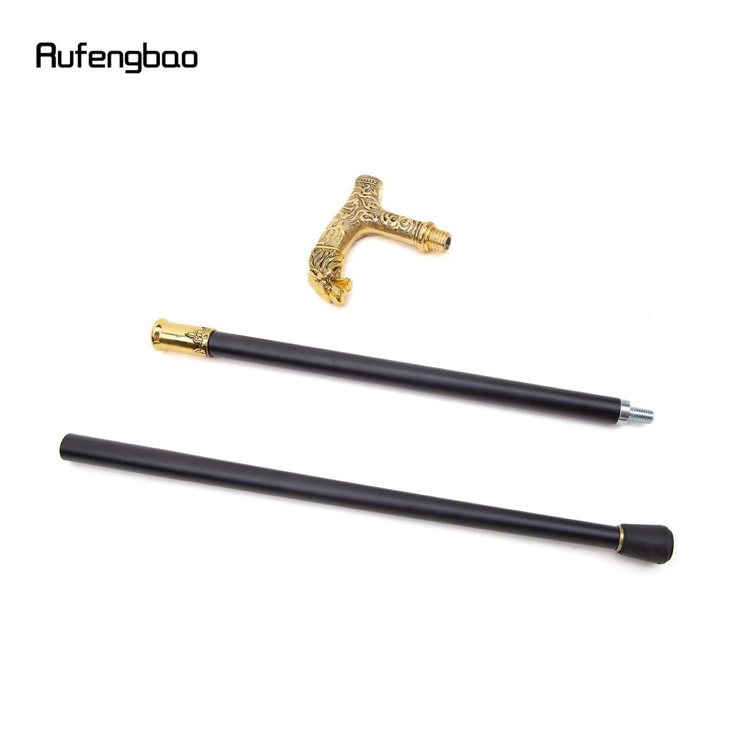 Ручка золотого волка, роскошный узор, трость для вечеринки, модная элегантная трость, декоративная ручка для трости, ручка Crosier 90 см