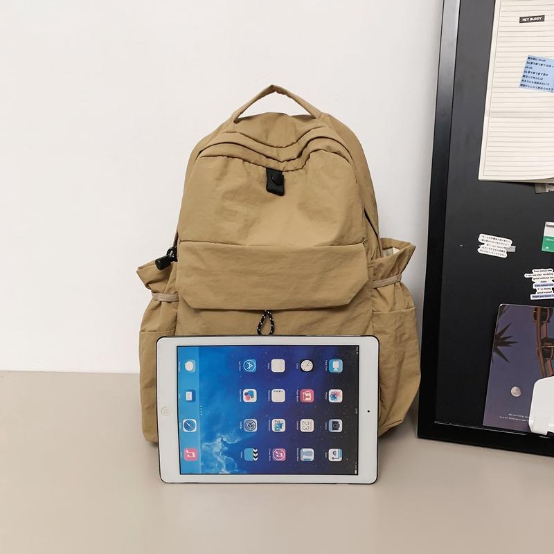 Однотонный рюкзак большой емкости для школьников, женский дорожный рюкзак, мужская компьютерная сумка