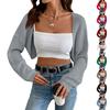 Women's Fashion Shawl-Style Knit Short Jacket Solid Color Cardigan Top