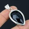 Ограненная черная шпинель, драгоценный камень, подвеска ручной работы из стерлингового серебра 925 пробы для подарка