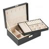 Earring Jewelry Box Wear Resistant Double Layer Large Capacity Jewelry Storage Box with Safety Lock