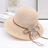 Женская соломенная шляпа от солнца, летняя шляпа с цветком для девушек, милые шляпы для женщин, пляжные кепки для женщин, панама для женщин, кепка от солнца