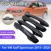 Carbon Fiber Door Handle Cover Trim for Volkswagen VW Golf Sportsvan SV 2015 2016 2017 2018 Car Accessories