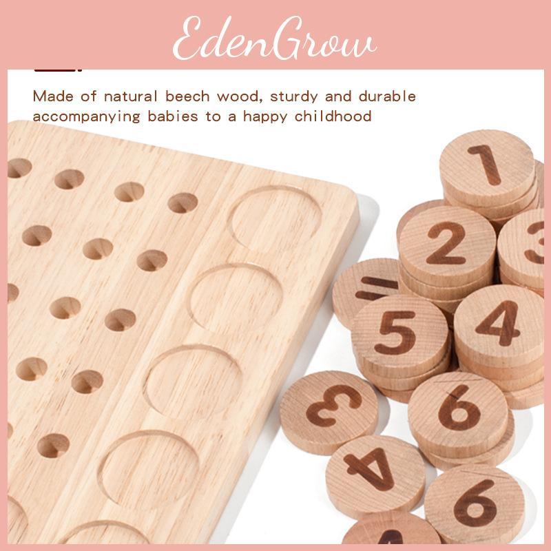 Learning Wooden Mathematics Number Matching Arithmetic Board Children Toy Puzzle