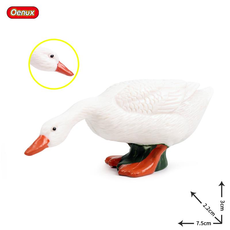 Oenux Модель Домашней Птицы Симуляция Гусь Лебедь Стая Утки Статуэтки Фермерских Животных Миниатюрная Фигурка Образование Детская Игрушка
