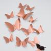 Stickers 12pcs/set Modern 3D Mirror Acrylic Butterfly Home Decoration DIY Art Wall Stickers