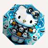 1pc Creative Ghost Hello Kitty Halloween Cartoon Umbrella, Portable 3-Fold Compact Umbrella, Suitable for Camping, Hiking and Travel, Ideal Easter Bir