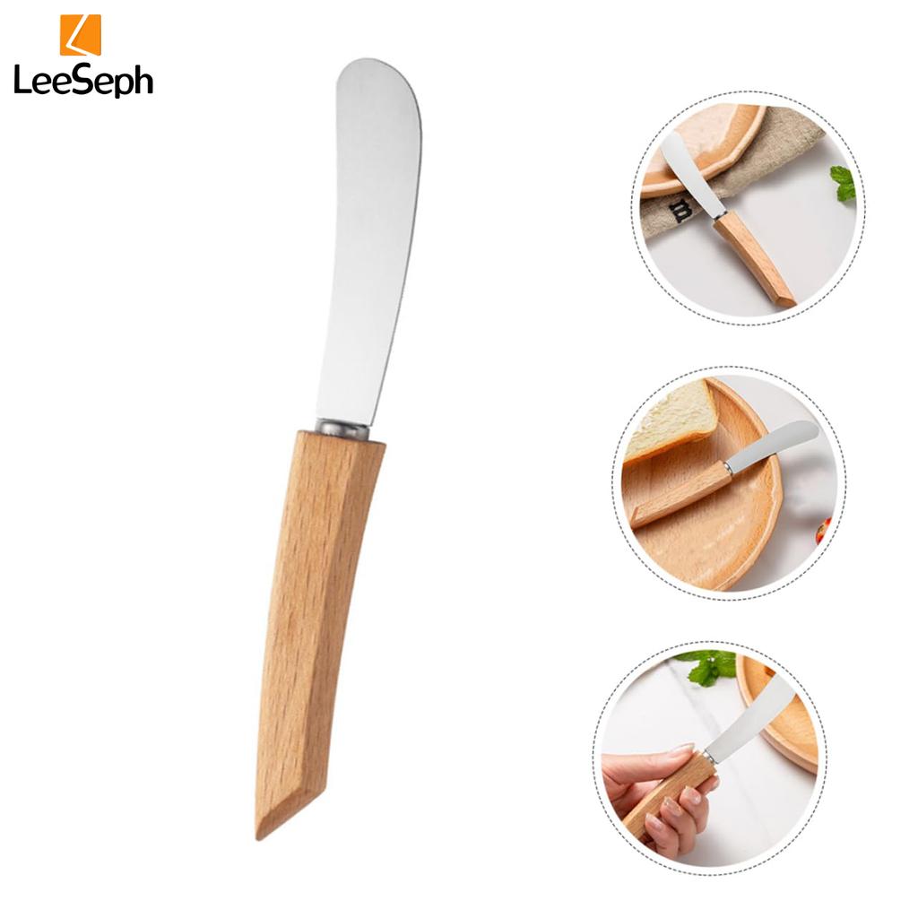 Butter Spreader Knifes Set, Stainless Steel Sandwich Spreading Knifes with Wooden Handle, Butter Cream Cheese Jam Scrapers