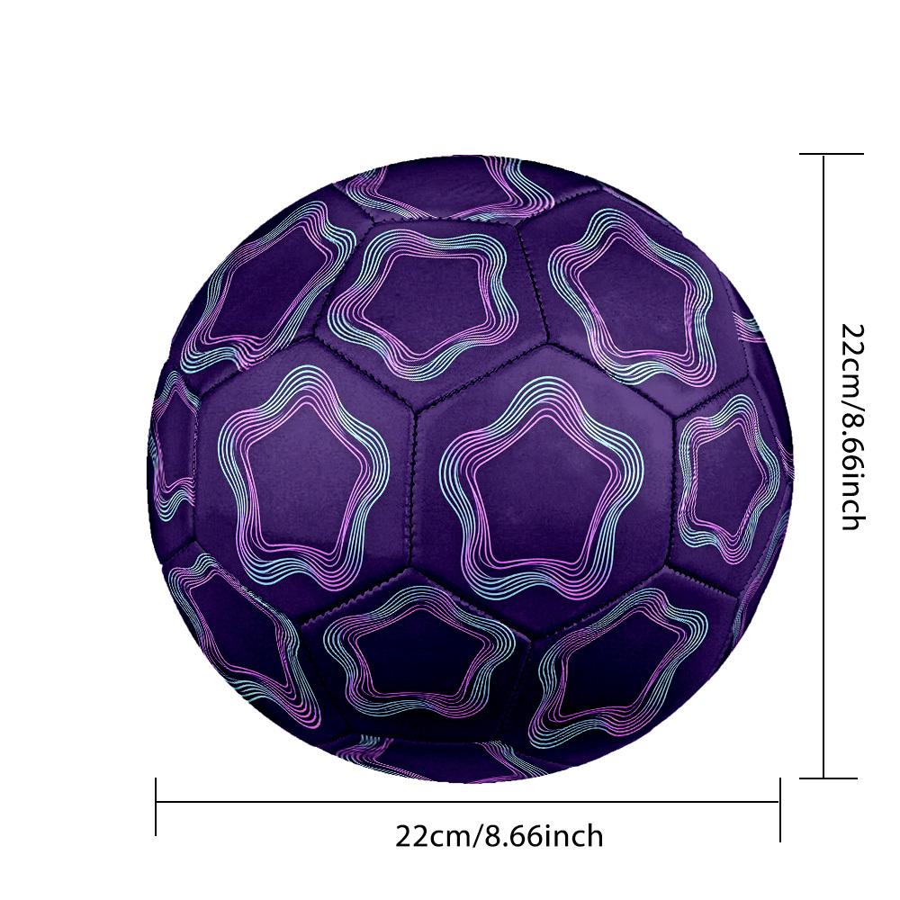 1pc Neon Star Frame Size 5 Soccer Ball Professional Match Training Football Indoor &Outdoor Sports Ball Lightweight Durable c6593