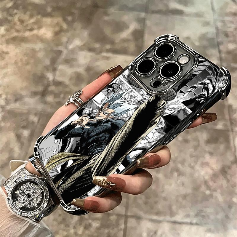 Мягкий чехол для телефона One P-Punch-Man Garou для iPhone 15 16 17 Air 14 Pro Max 16E Plus 13 12 Mini Покрытие Защита от падения Fundas
