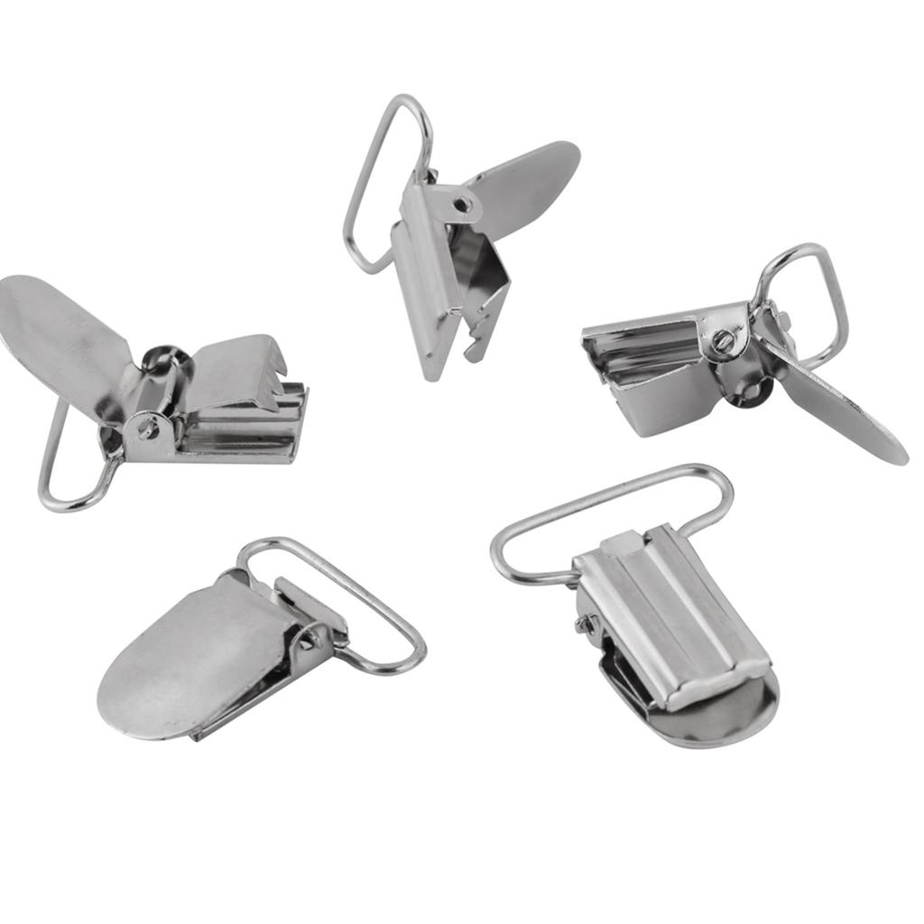 Серебряные металлические подтяжки, зажимы для соски, держатель, аксессуары для ремонта (25мм)