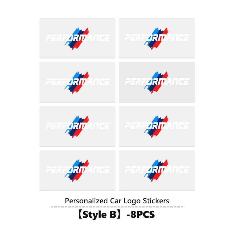 AAAQO1 Universal Car Logo Emblem Badge Metal Sticker Decal Accessory For BMW Performance E46 E90 G11 F10 F30 G08 X6 5 Series