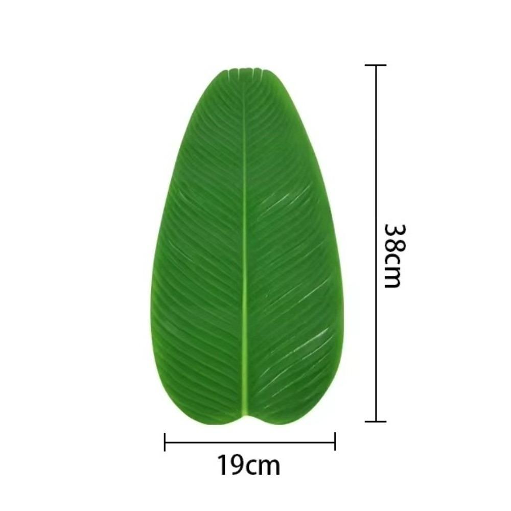 5Pcs Heat Resistant Artificial Banana Leaves Coasters Decor Waterproof Faux Lotus Leaf Anti Skid Simulation Table Mats