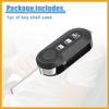 3 Buttons Keyless Entry Remote Key Fob Shell Case Cover for Ram ProMaster 1500 2500 3500 2015-2019 for Fiat Ducato Bravo 500L - Pack of 1 Black