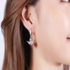 Женские серьги-капли из серебра 925 пробы с милым гусиным кулоном, многоцветные серьги с цирконом для женщин и девочек, ювелирные изделия