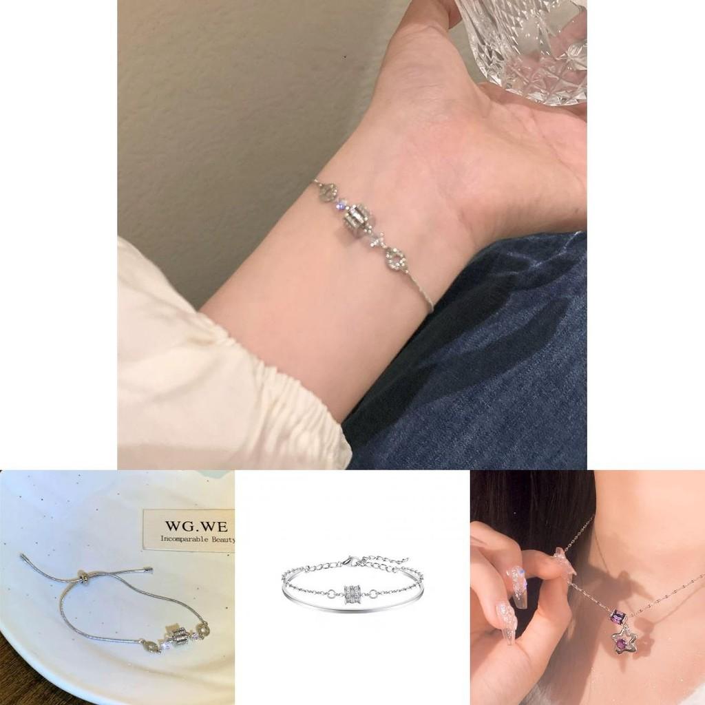 Modern Geometric Silver Bracelet For Women Highend Fashionable Jewelry